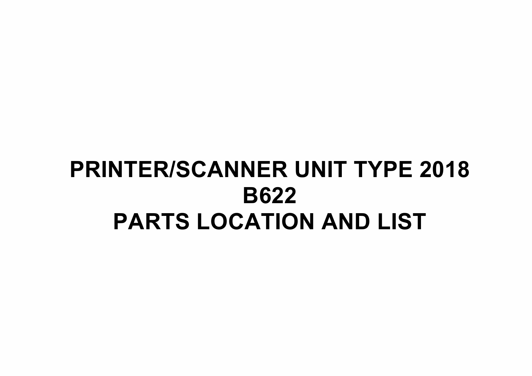 RICOH Options B622 SCANNER-UNIT-TYPE-2018 Parts Catalog PDF download-1